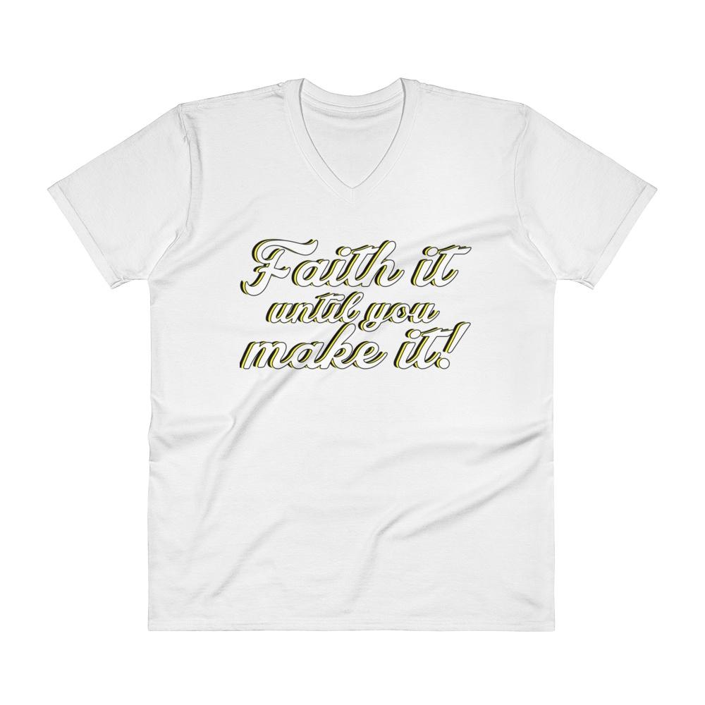 Faith It V-Neck daily devotionals, morning prayer, scriptures, bible study