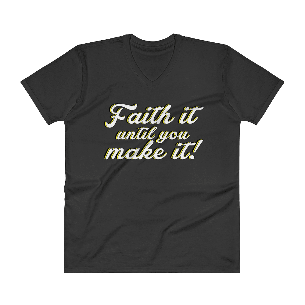 Faith It V-Neck daily devotionals, morning prayer, scriptures, bible study