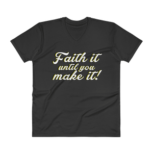 Faith It V-Neck daily devotionals, morning prayer, scriptures, bible study